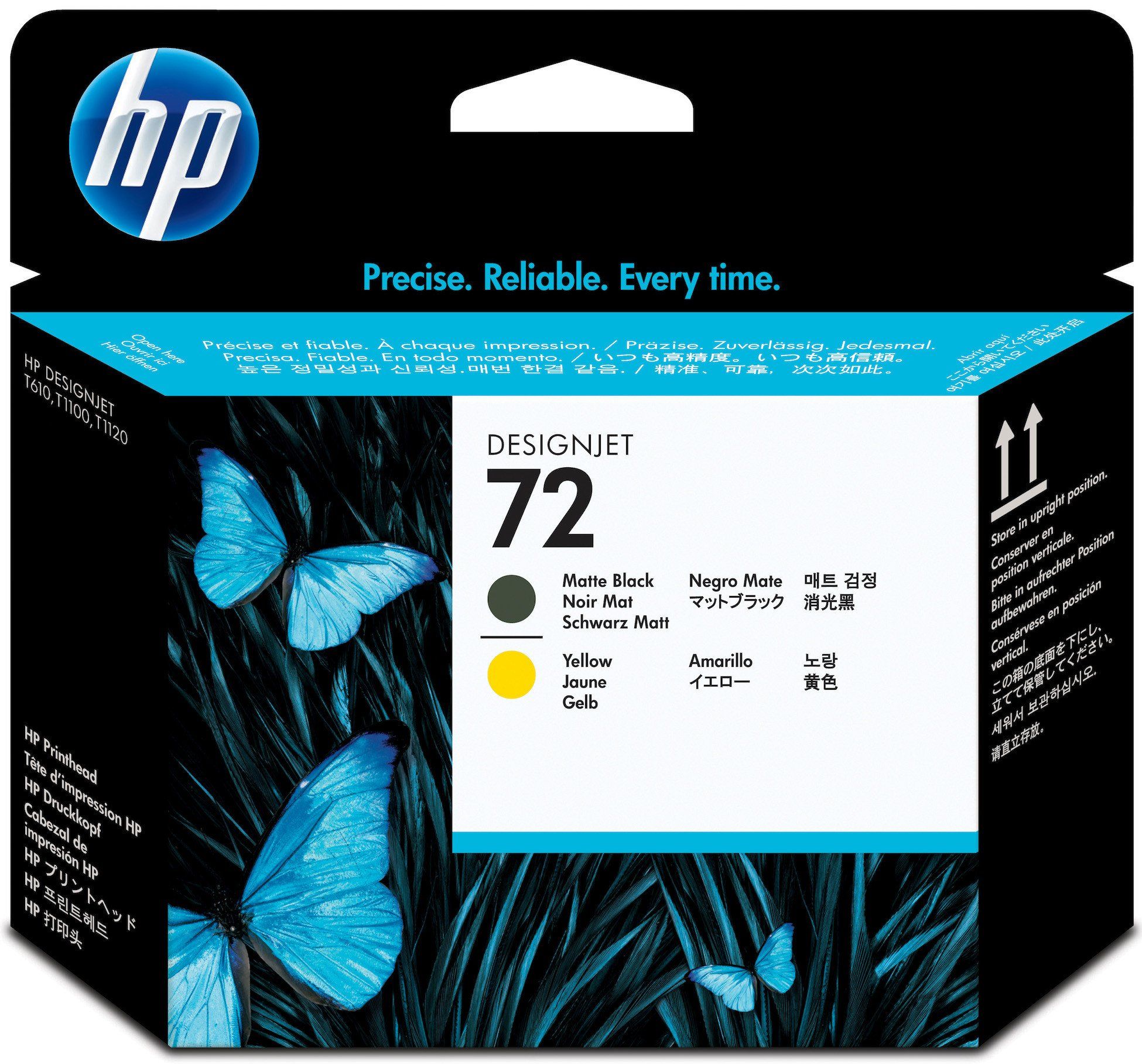 HP 72 Matte Black and Yellow Printhead (C9384A)