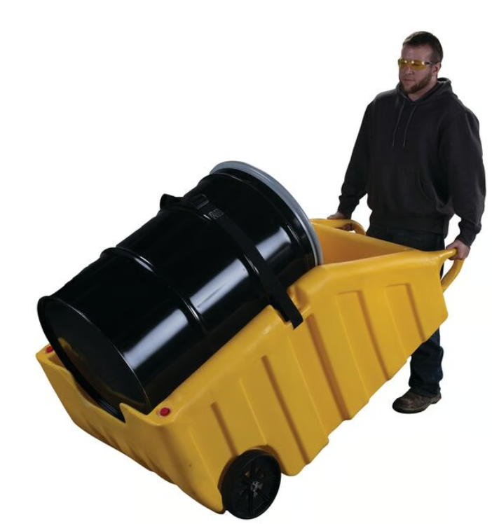 55 Gallon Drum Containment Dolly, Yellow, Plastic - 1617Y