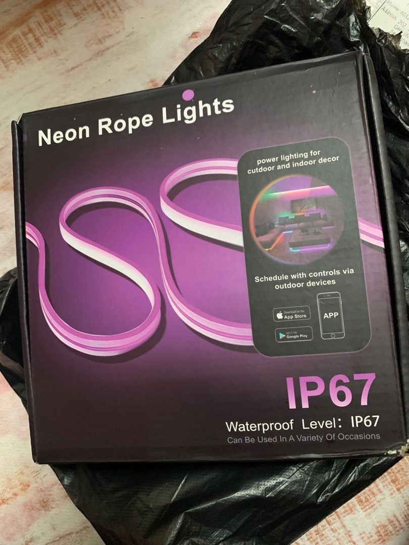 Neon Rope Lights, RGBIC LED Neon Rope Light with Music Sync Smart App 16 Million DIY Colors Works with Alexa Google