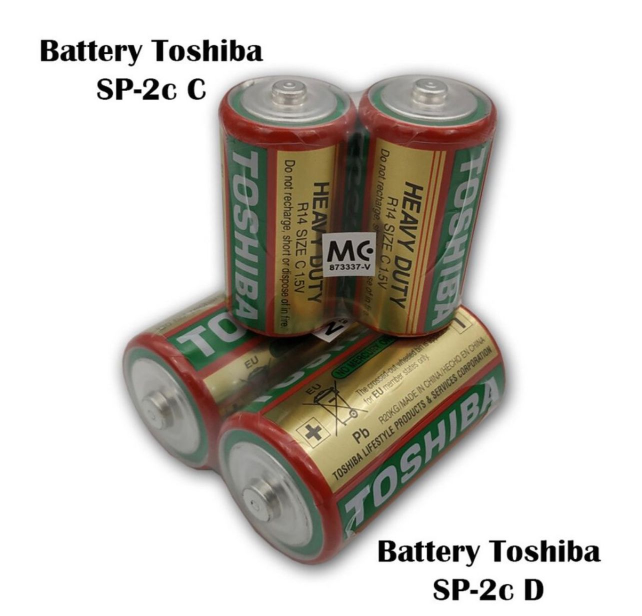 Toshiba Heavy Duty Toshiba Size C 1.5V Battery ( / Bateri Toshiba Saiz C - 100% Original (2pcs)