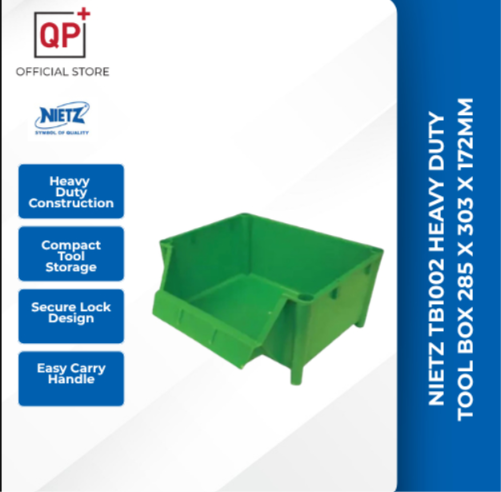 NIETZ TB1002 HEAVY DUTY TOOL BOX 285 X 303 X 172MM | KOTAK PERALATAN | 工具箱-BLACK