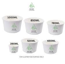 PAPER BOWL With Lid (Colour White)50 PCS CUP + 50 PCS LID