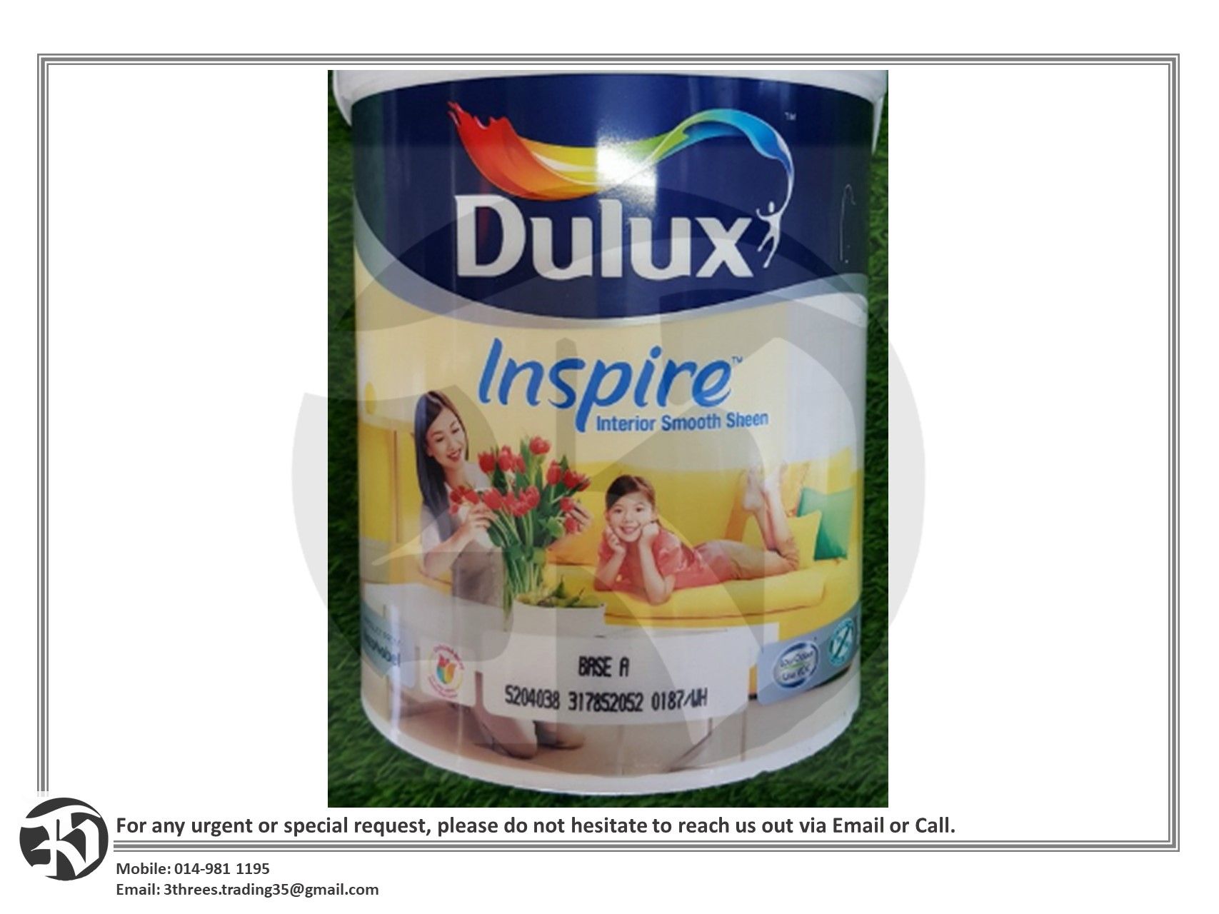 5 Litre ICI DULUX Inspire Interior Smooth Sheen Paints (Blues)