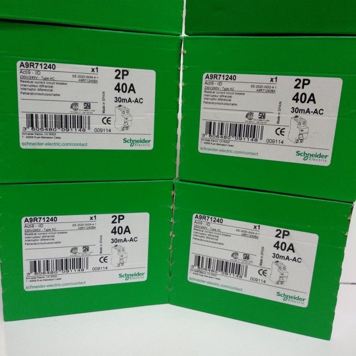 SCHNEIDER RCCB ACTI 9 IID RCCB 2P 40A 30MA AC TYPE
