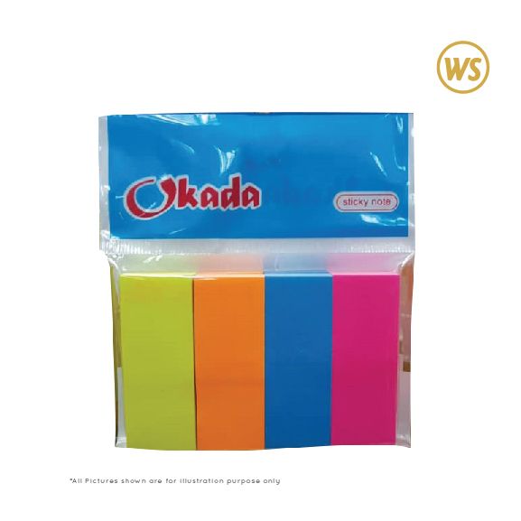 OKADA 2 X 3 FLORECENT 4 IN 1 POST IT NOTE