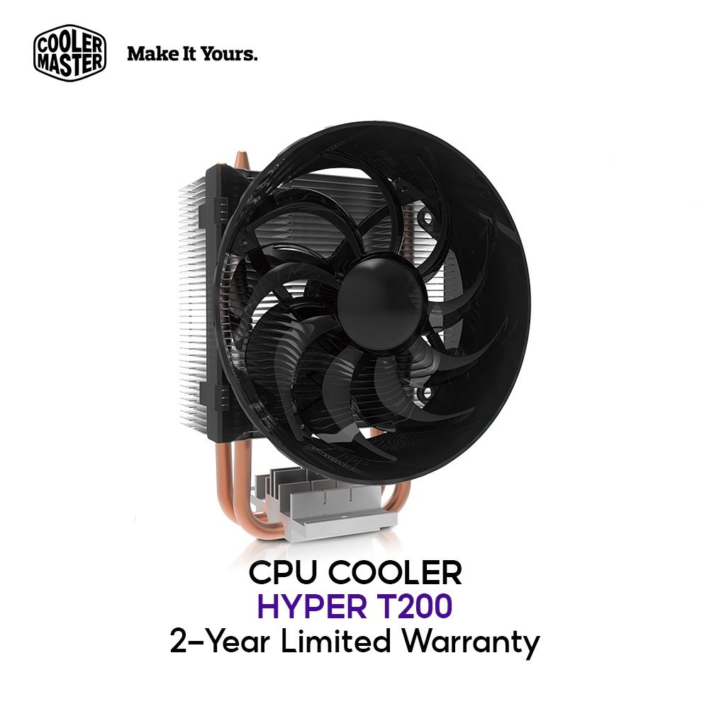 Cooler Master Hyper T200 CPU Air Cooler (2 Heat Pipes)