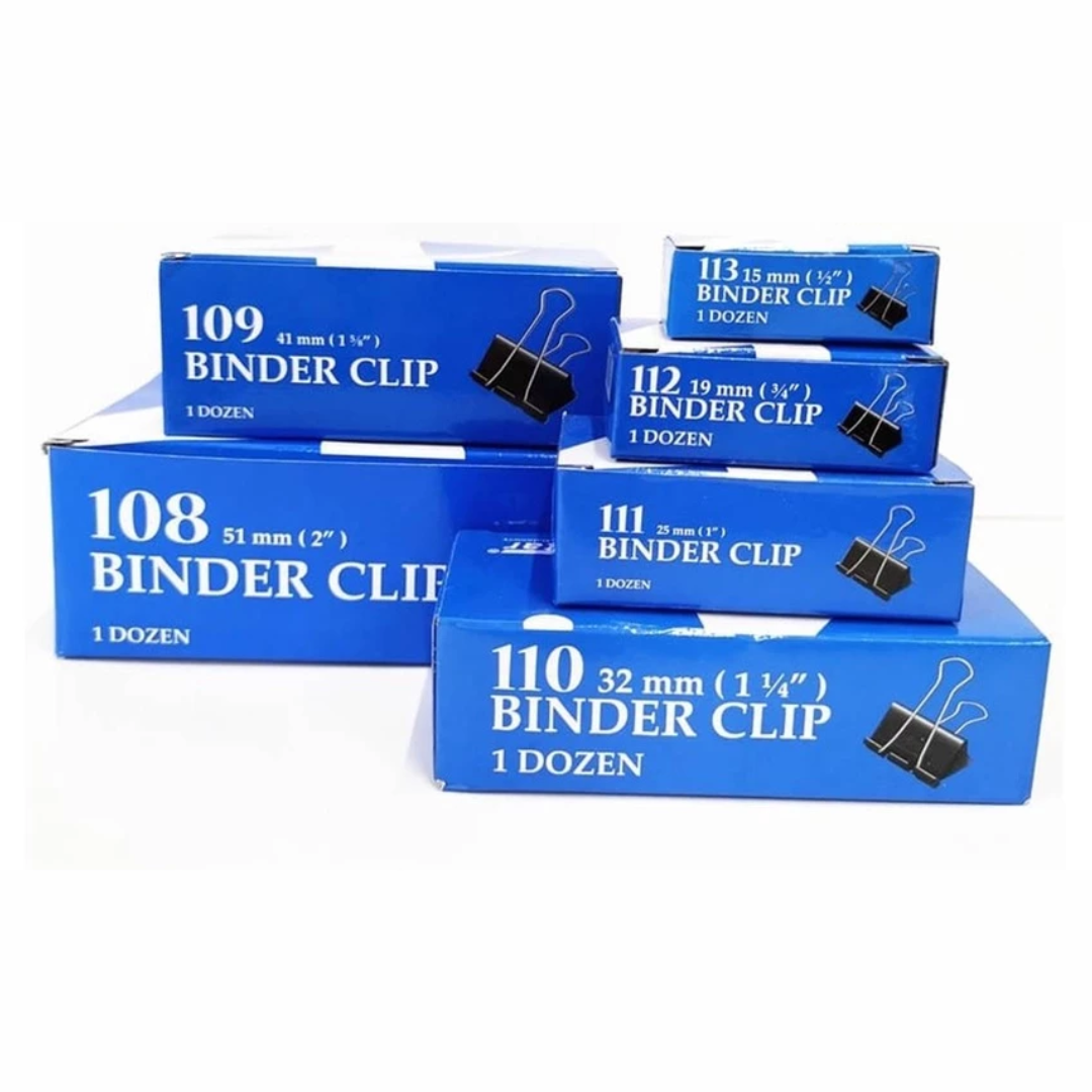 Astar Black Binder Clip (15mm,19mm,25mm/32mm/41mm/51mm/60mm)
