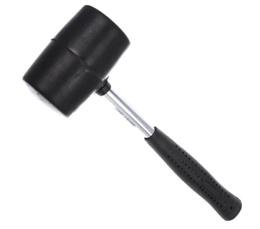 HAND TOOL SOLID BLACK RUBBER MALLET HAMMER (160Z)