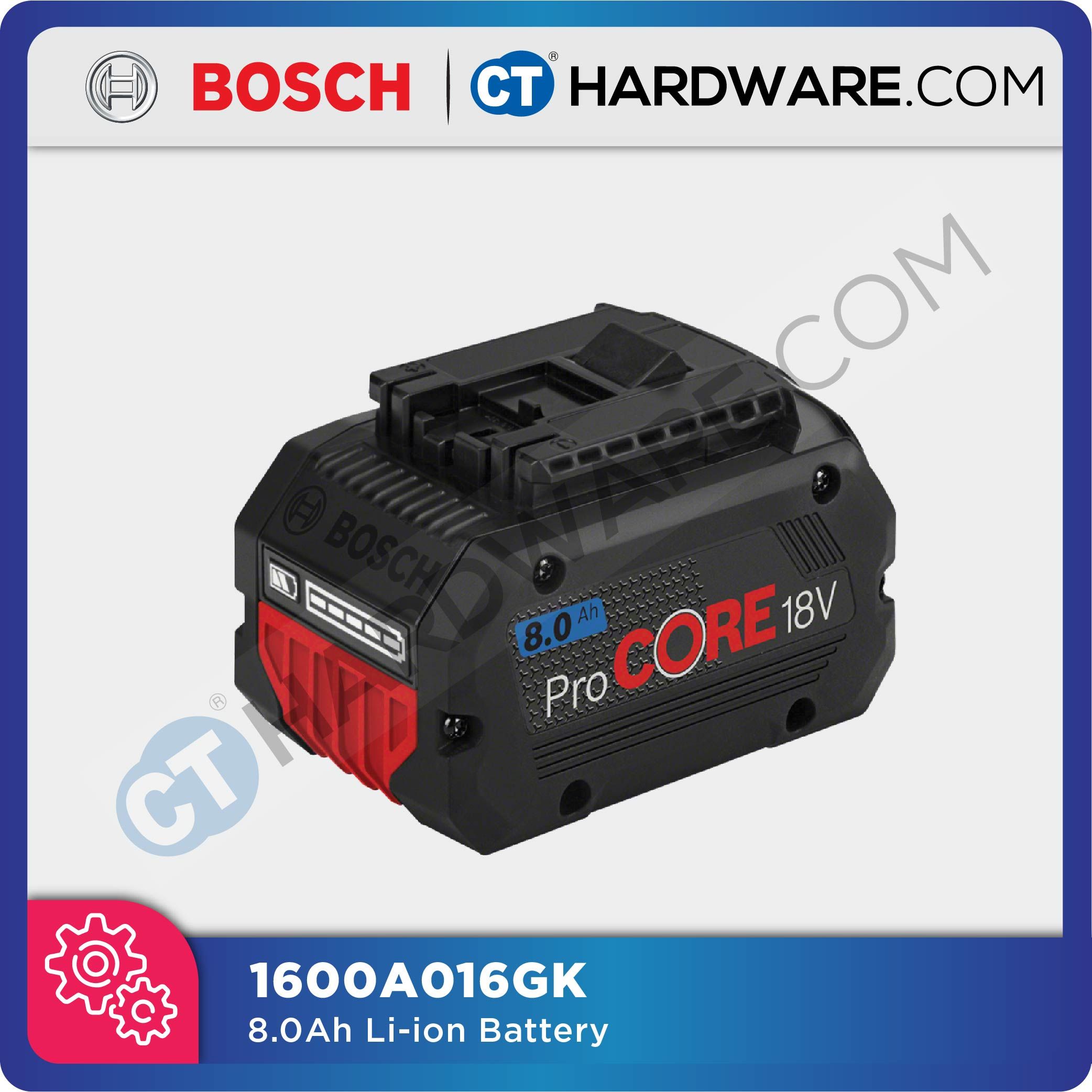 BOSCH 1600A0193N PROCORE BATTERY PACK 18V X 8.0AH (SINGLE BATTERY) = 1600A016GK (OLD CODE)