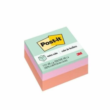 3M Post IT Notes CT-654 Pastel Cube 3" X 3" (225's) - 3 Colour