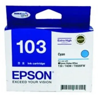 Genuine Malaysia Epson Warranty - EPSON 103N CYAN INK C13T103290