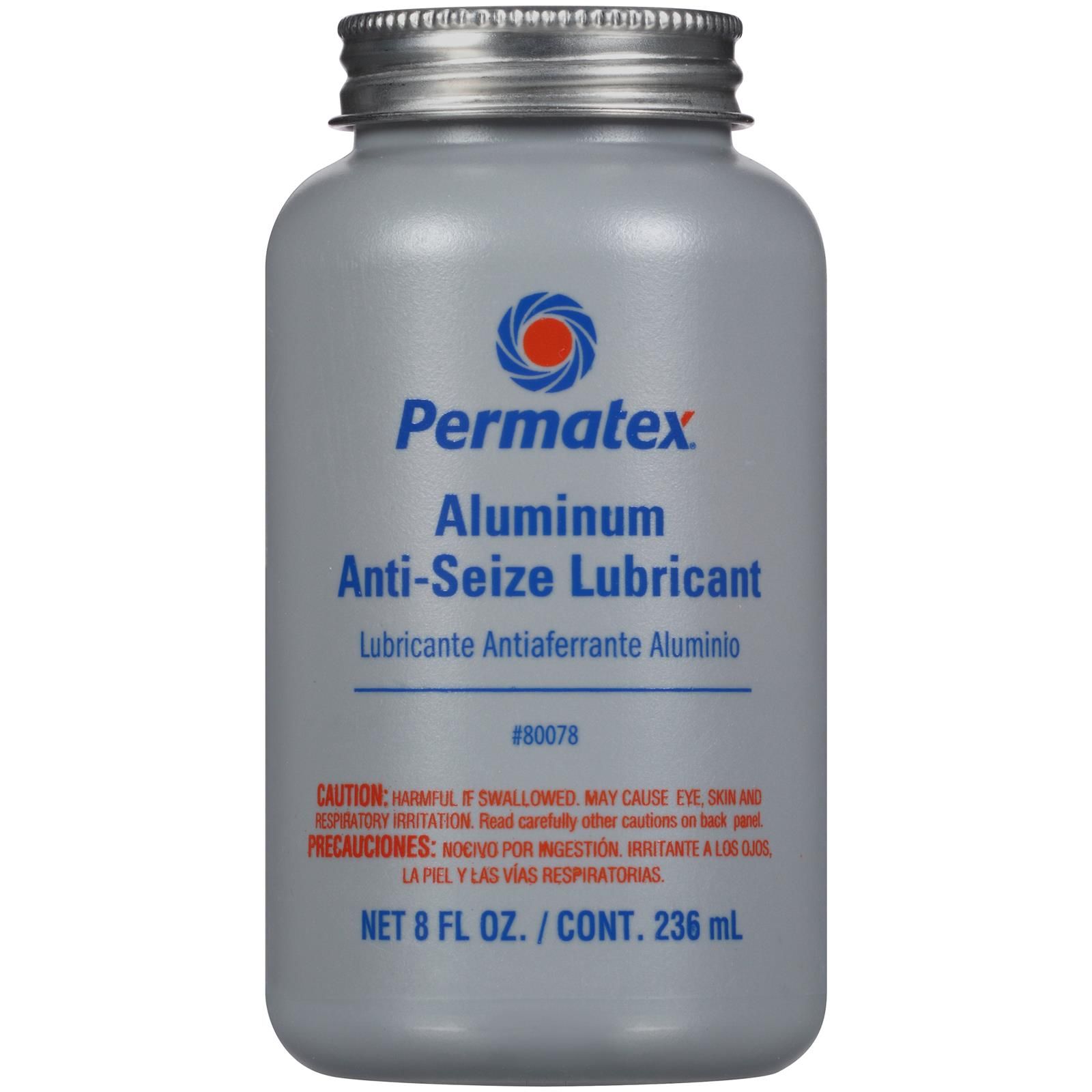 Permatex 80078 Anti-Seize Lubricant with Brush Top Bottle, 8 oz.