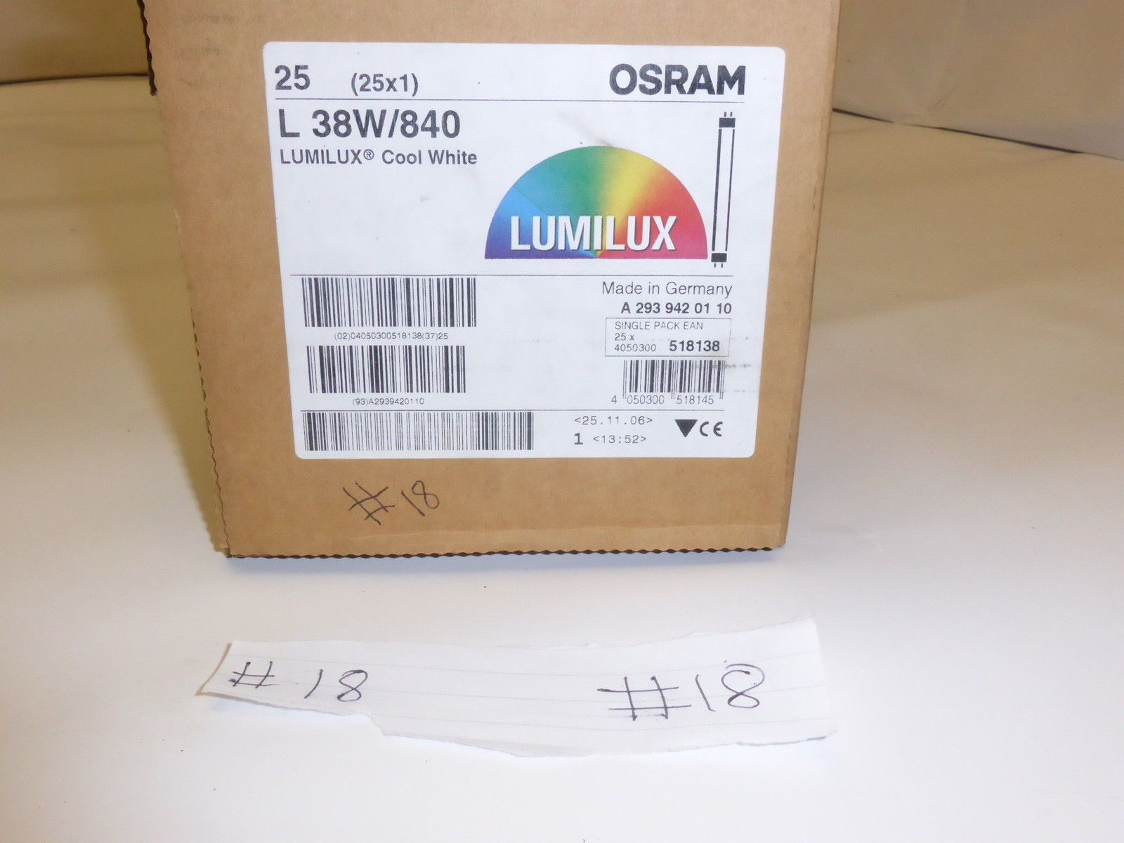Osram Lumilux Fluorescent Tube T8 38W Cool White 840