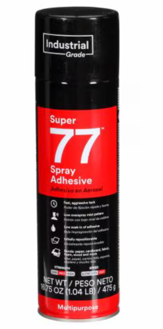 3M SUPER77 MULTIPURPOSE SPRAY ADHESIVE GLUE PERMANENT