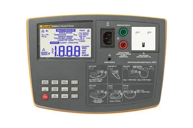 Fluke 6500 6500-2 UK FTT KIT 2 6500-2 Uk Ftt Kit 2,6500-2 Uk Kit,portable Appliance Tester, Kit, Uk + Trutest