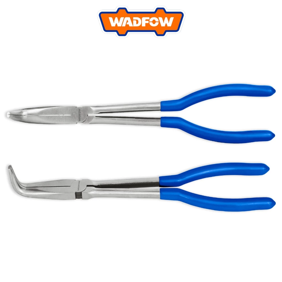 WADFOW 90 DEGREE LONG NOSE PLIERS (11" / 280MM) POLISHED STEEL (WPL3E11)