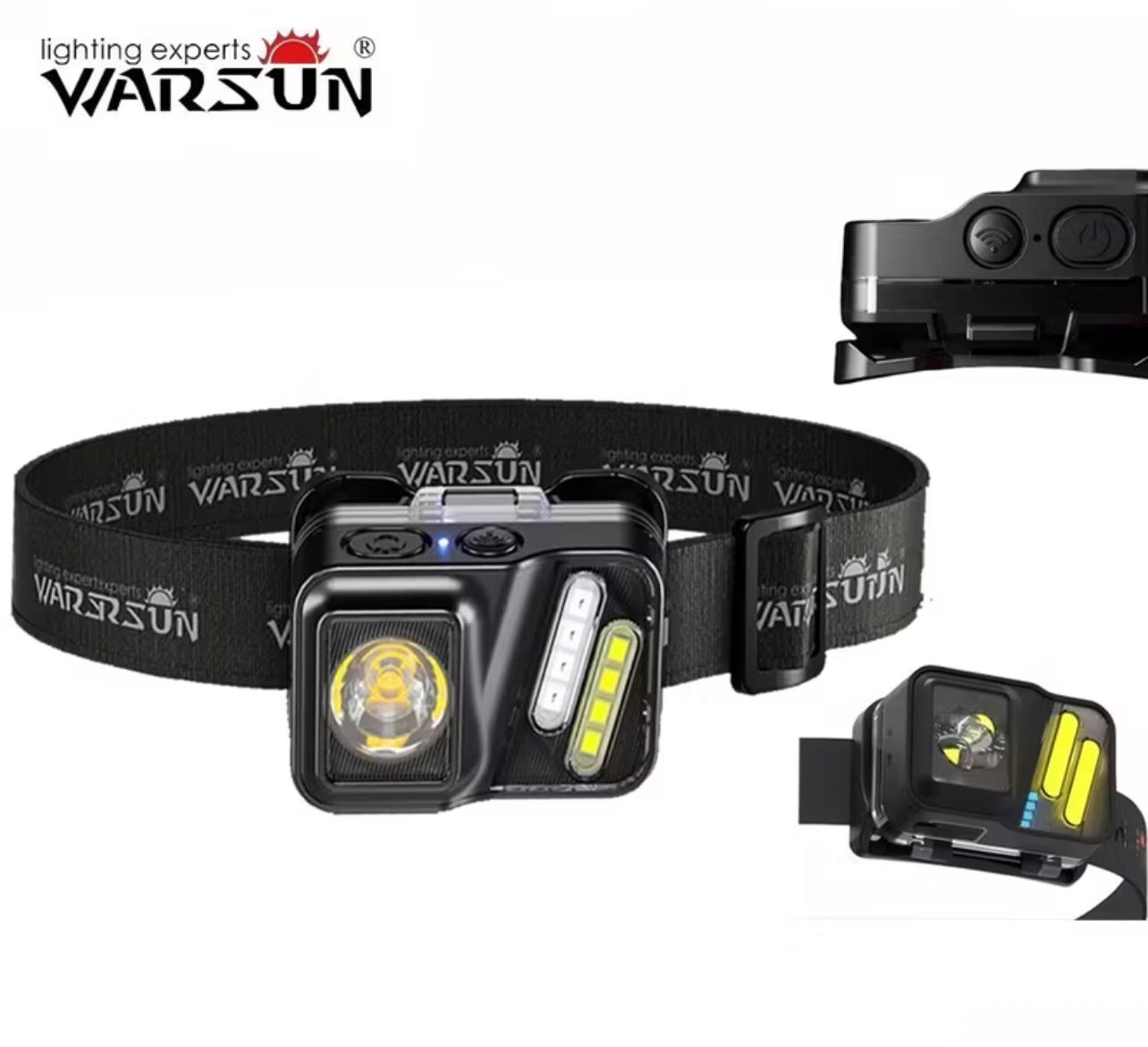 Warsun Lampu Kepala Headlamp 1500 Lumens USB Charging Waterproof