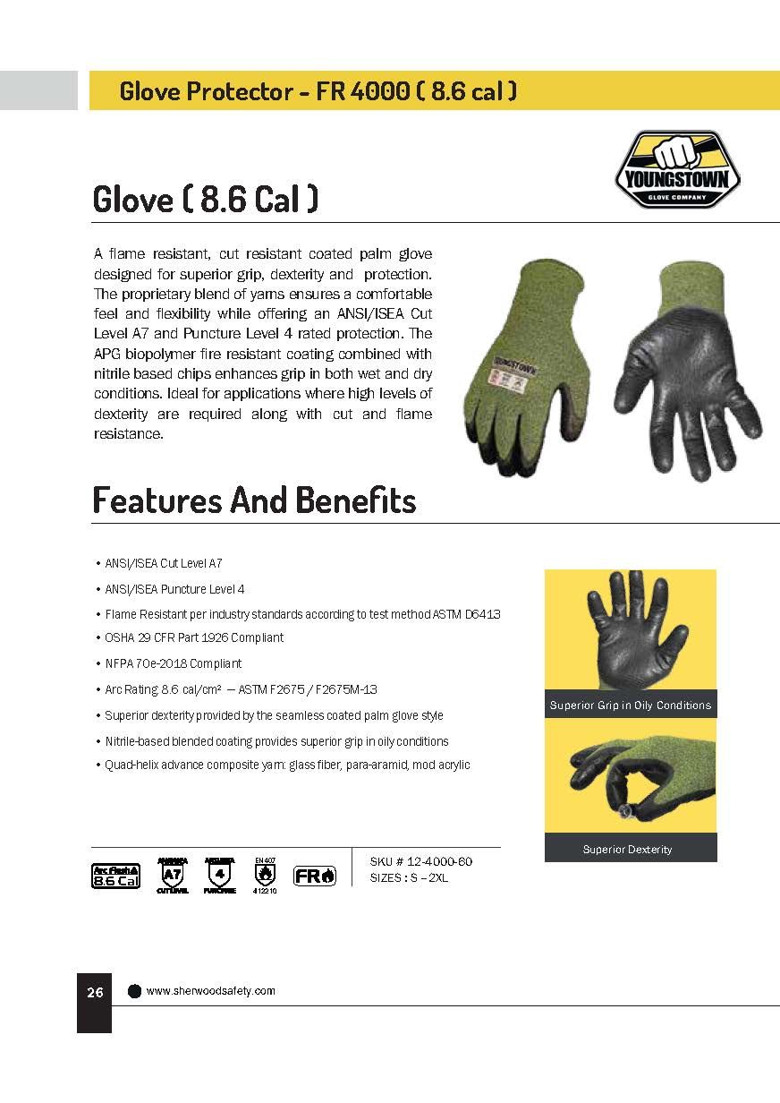 YOUNGSTOWN GLOVE PROTECTOR - FR 4000 (8.6 Cal)