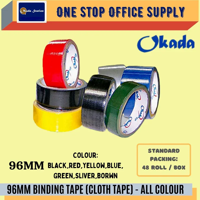 96MM BINDING TAPE(CLOTH TAPE) -ALL COLOUR / Okada / Binding Tape / Tape / Cloth Tape / 96mm Binding Tape