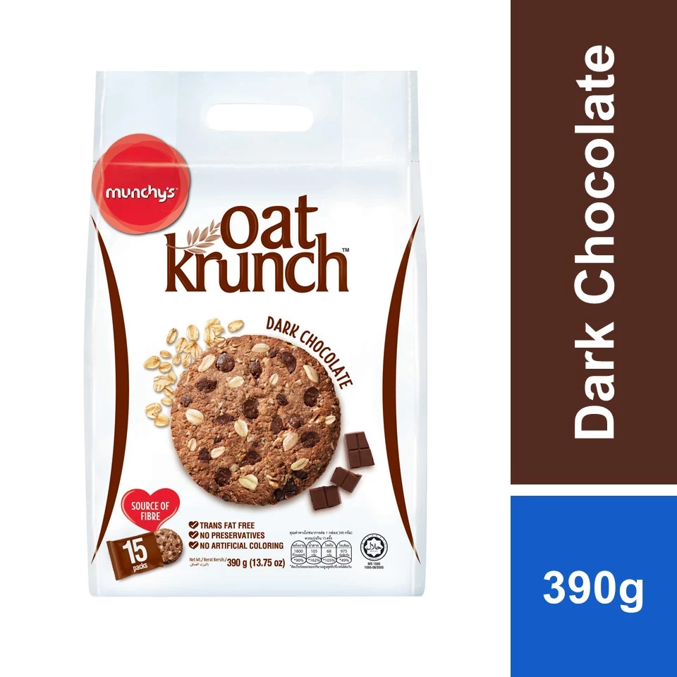 Munchy's Oat Krunch Biscuit 390g (Dark Chocolate/Strawberry/Chunky Hazelnut/Nutty Chocolate)