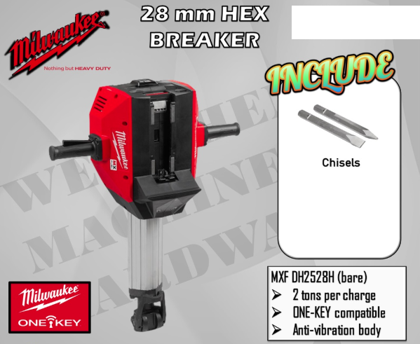 MILWAUKEE MX FUEL 28 mm Hex Breaker - Model MXF DH2528H-0G0 / Unit SET
