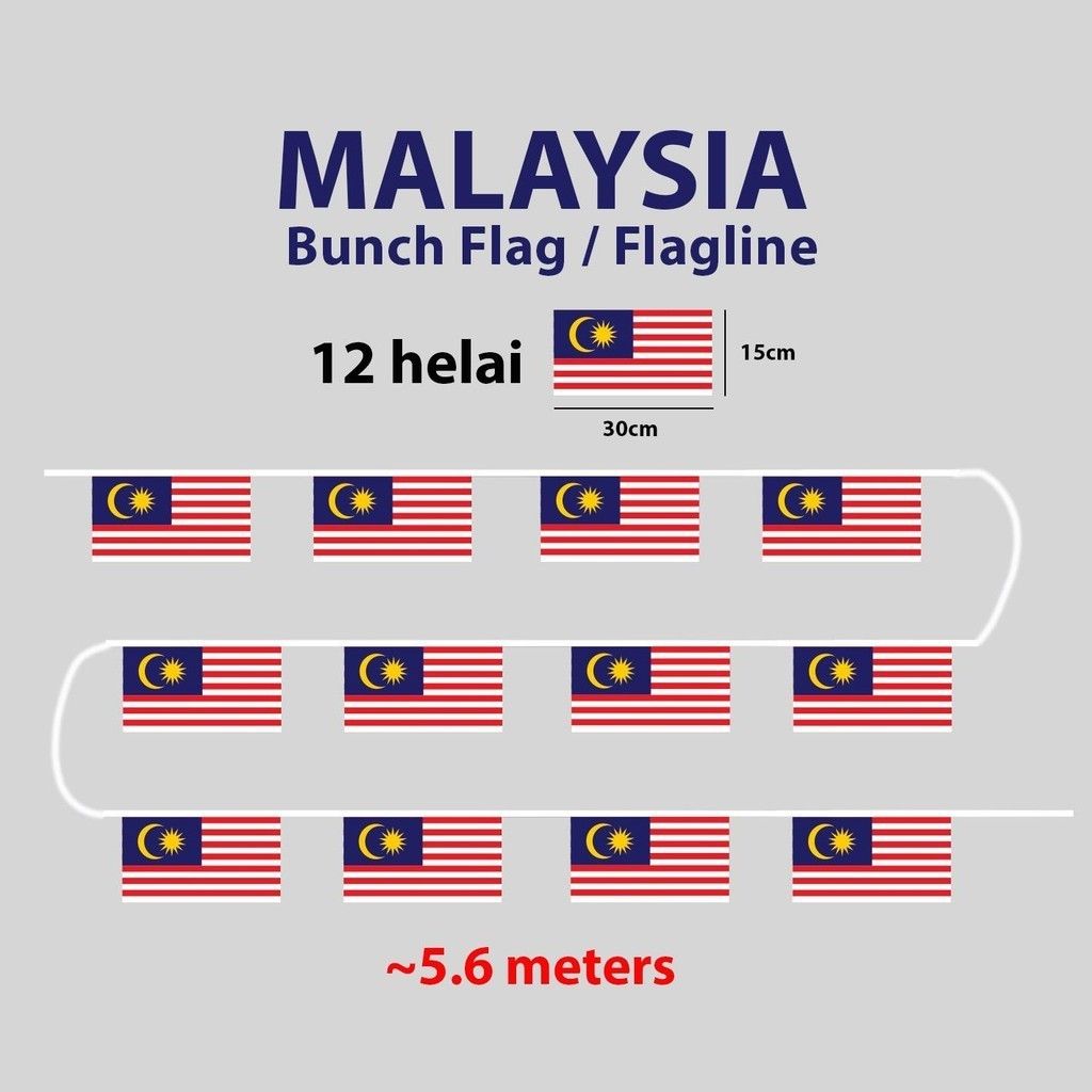 OEM Malaysia Flagline Bunch Flag