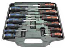 Temo 12Pc Industrial Go-through Screwdriver Set