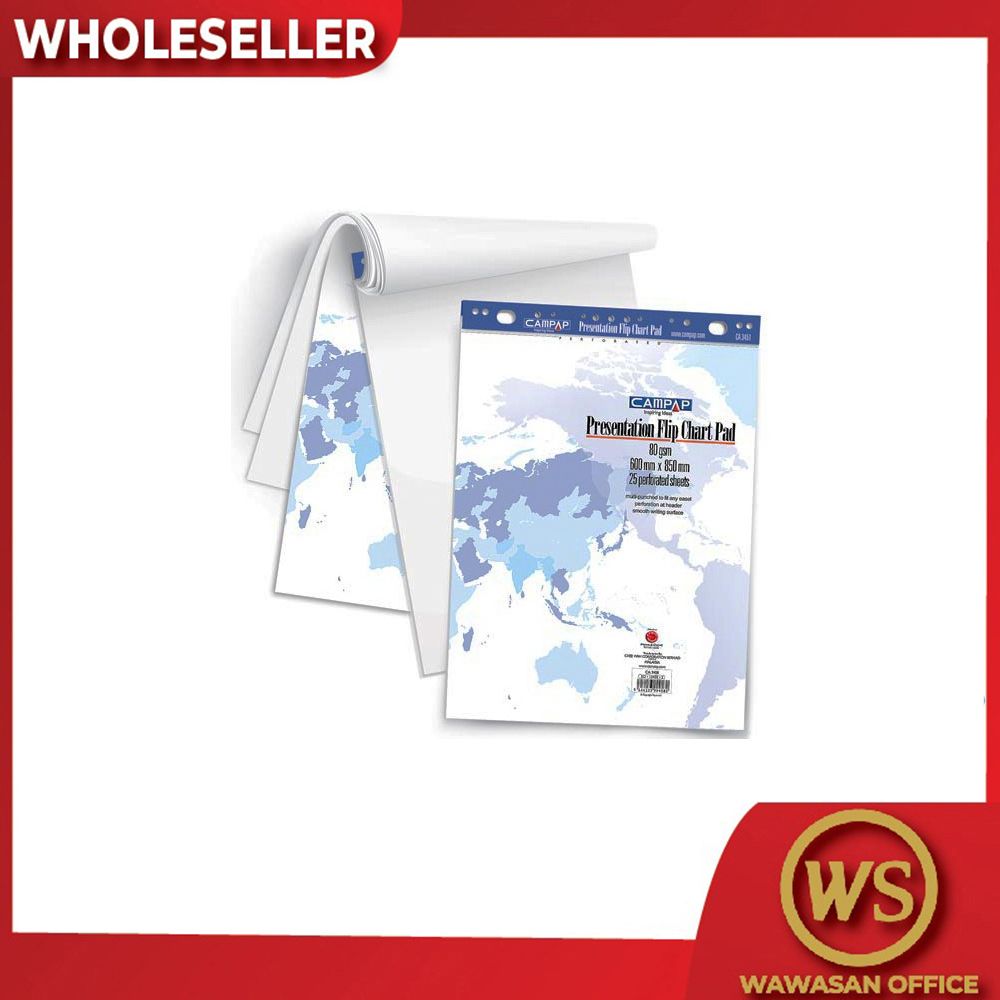 CAMPAP CA3453 FLIP CHART PAPER- 2'X3' (25PCS)