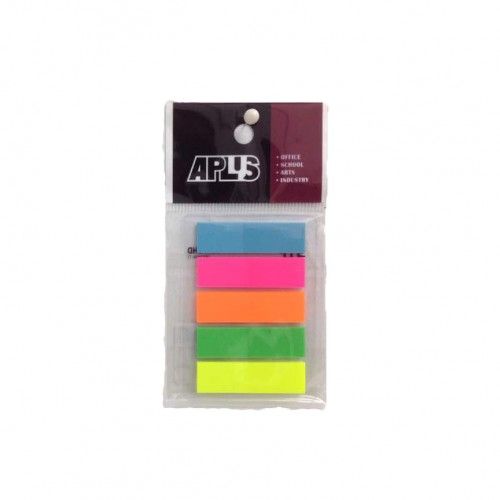 APLUS Plastic Sticky Notes Without Arrow 5 Colours P44125