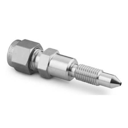Stainless Steel Swagelok Tube Fitting, DP Transmitter Calibration Fitting, 1/4 in. Tube OD x 1/4-28 Thread