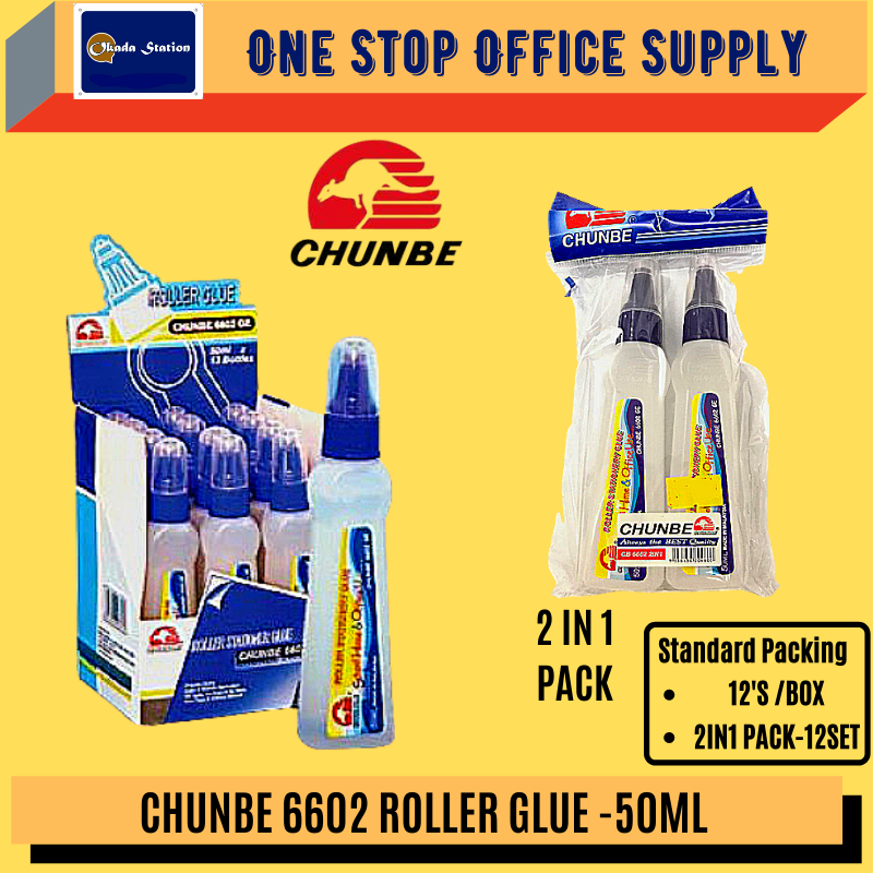 CHUNBE 6602 ROLLER GLUE -50ML /Chunbe /Roller Glue /Glue /water Glue /50ML
