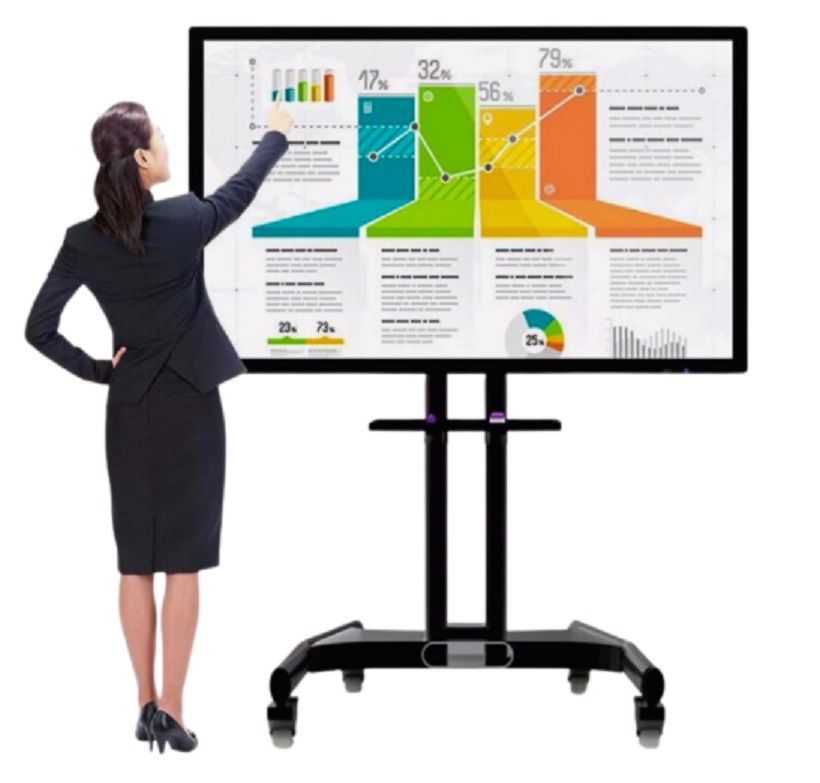 MEKI Interactive Flat Panel Display (IFPD) 65 inch with Build in Camera, Mic and Stand