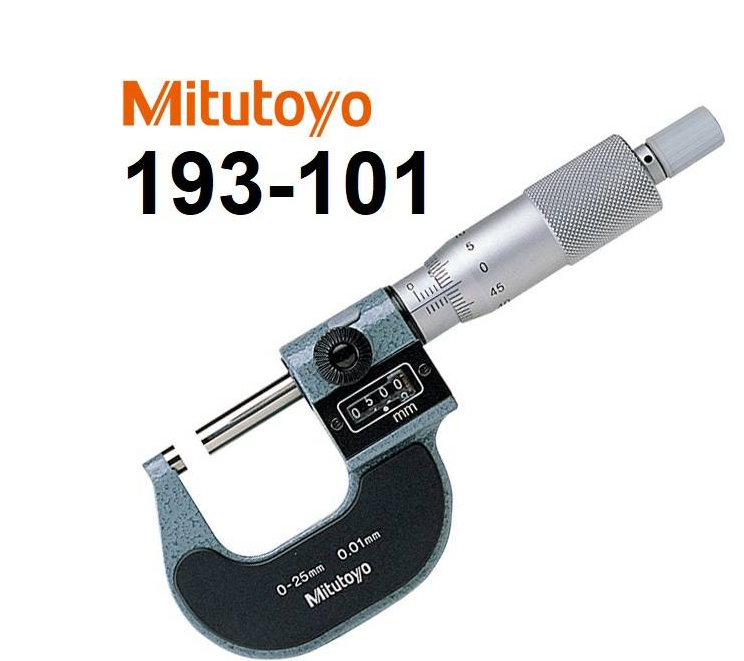 MITUTOYO 193-101 OUTSIDE MICROMETER DIGIT READ RANGE 0-25MM GRAD 0.001MM