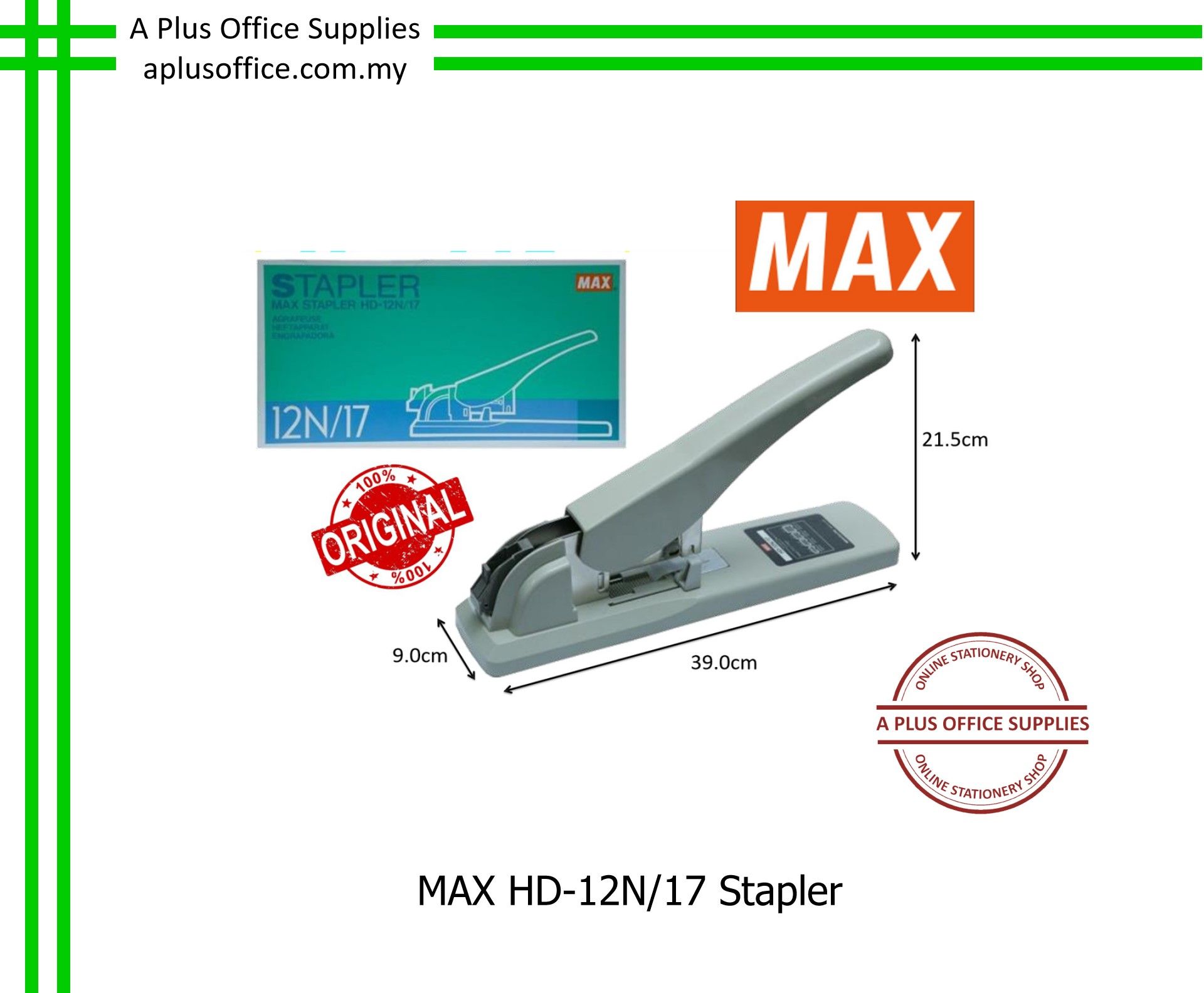 MAX HD-12N/17 Stapler / Pengokot