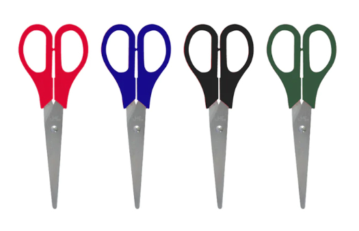 QP STAINLESS STEEL OFFICE SCISSOR PENMARK 165MM 6FT