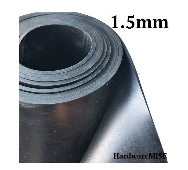 NEOPRENE RUBBER SHEET 1.5MM TH?CK BLACK COLOR HARDNESS 60 SHOREA 1.2M WIDTH