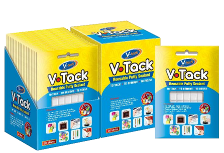 V-TECH VT-920 / VT-921 / VT-922 V-TACK - REUSABLE PUTTY SEALANT