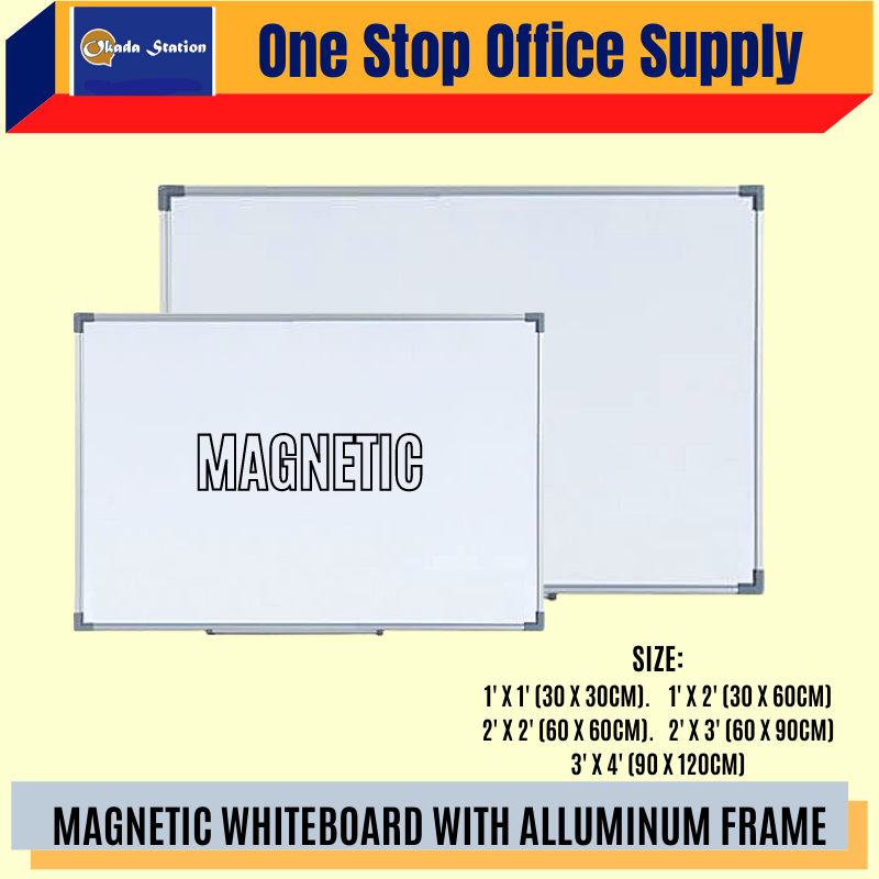 Whiteboard Magnetic Whiteboard With Aluminium Frame-SIZE MEDIUM / Whiteboard / Magnetic Whiteboard / Frame / Whiteboard with Aluminium Frame