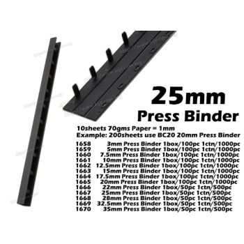 Binder Press Binder 25mm 50 pieces