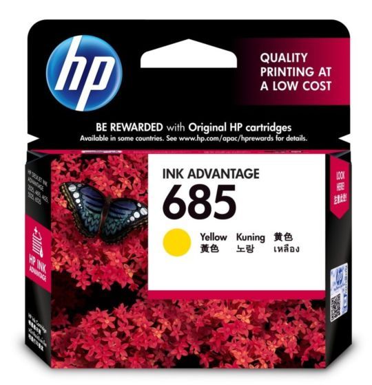 HP 685 Original Ink Advantage Cartridge CZ124AA Yellow