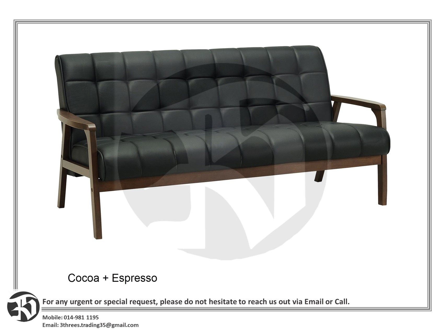 TUCSON 3 Seater Sofa / Chair (W1620 D800 H780mm)