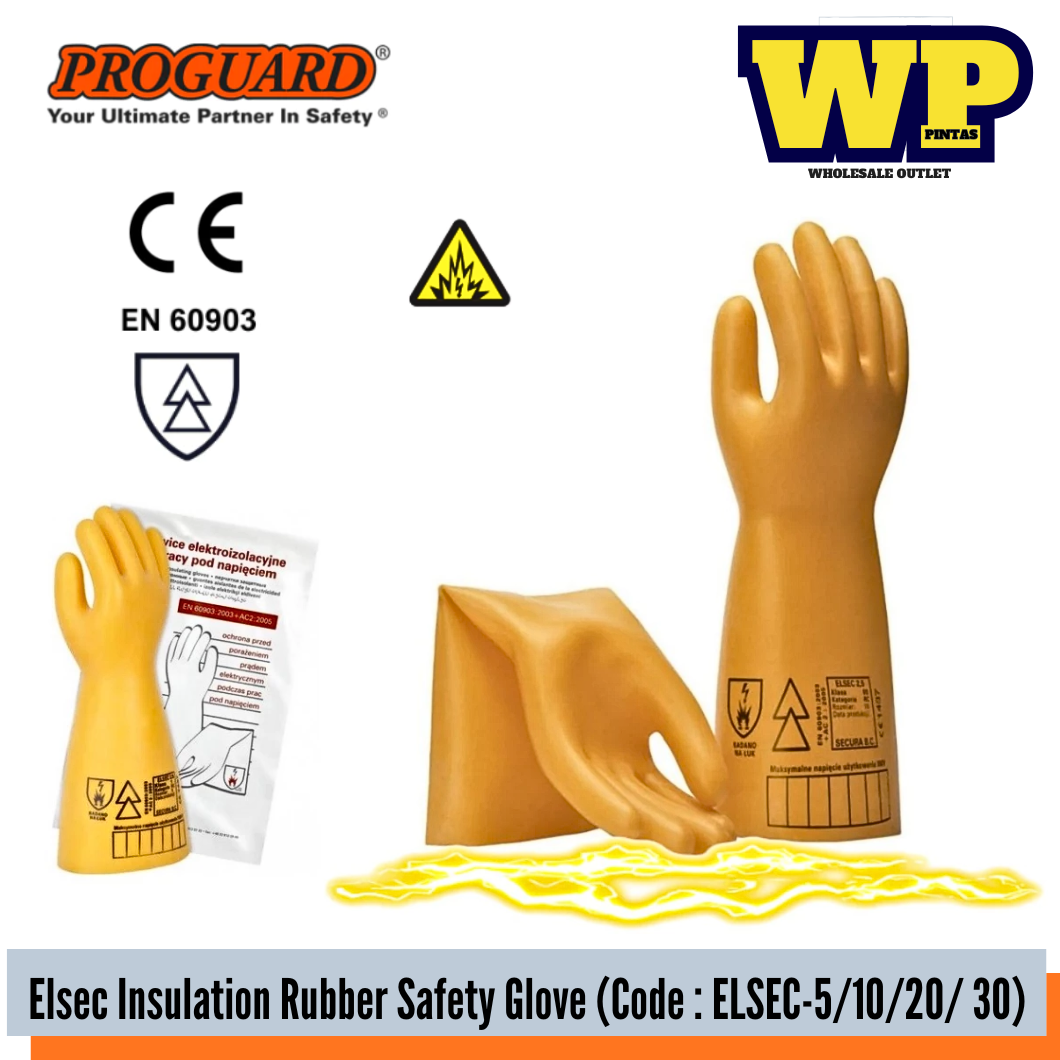 PROGUARD - 14.2" SECURA ELSEC INSULATION GLOVE (CLASS 0+) - ALL MODEL / ANTI-STATIC GLOVES / INSULATION GLOVE / WORK GLOVES / ACID RESISTANT GLOVE / OIL RESISTANT GLOVE / OZONE RESISTANT GLOVE / HAND PROTECTION / SAFETY GLOVE / GLOVE / ELSEC 5 / ELSE