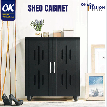 SHOE CABINET LOW WITH SWINNING DOOR / JJ2008 / RAK KASUT / SHOE RACK