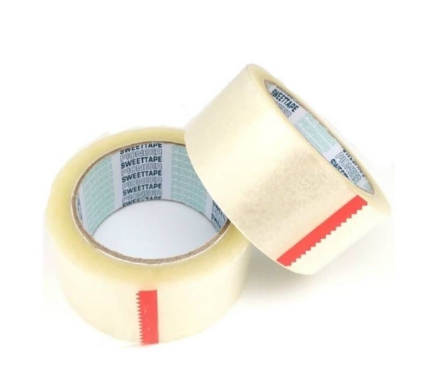 Sweettape OPP Tape 18mm X40yd & 12mm X40yd & 24mm X40yd (Clear / Brown) 1PCS 18mm X 40y OPP Clear OPPT-1240-KK