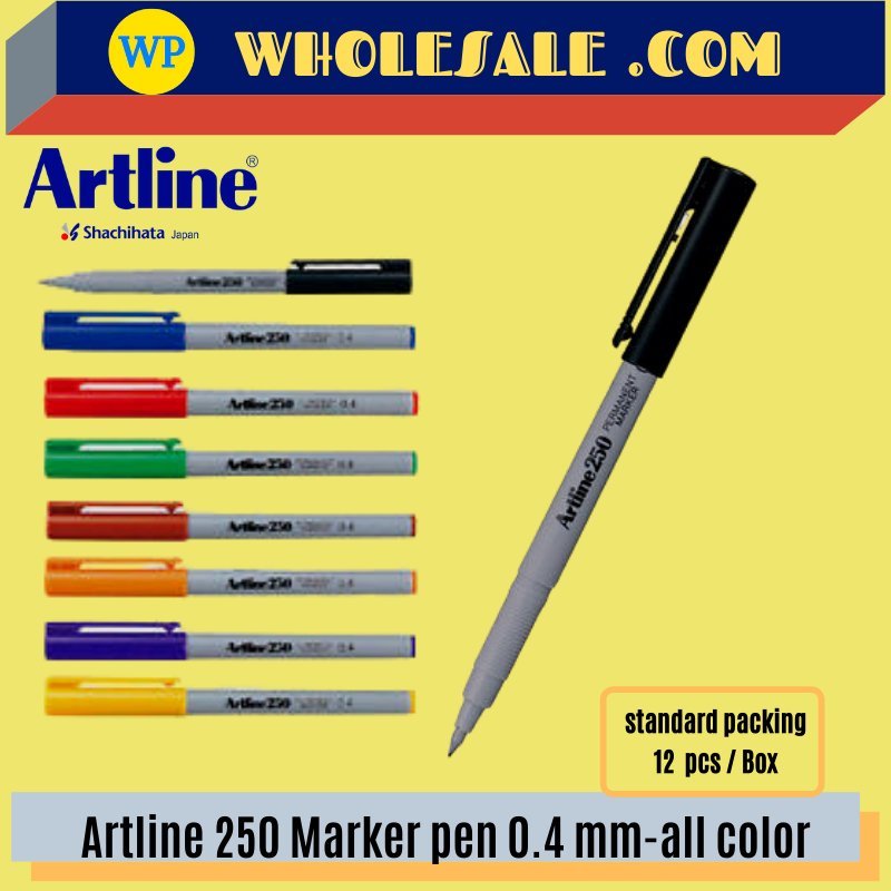 ARTLINE 250 / MARKER PEN / PERMANENT MARKER / 0.4MM / WATERPROOF / PEN MARKER / INSTANT DRY MARKER / ALL COLOUR