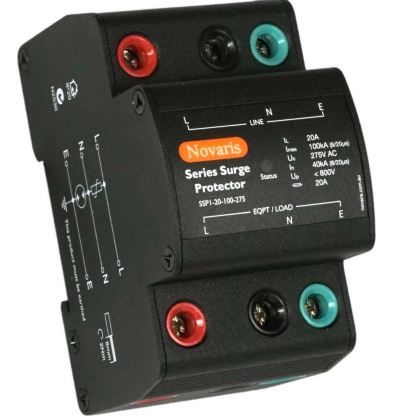 Series surge protector, 1Phase, 20A, 100kA, 275VAC, without alarm contact SSP1-20-100-275
