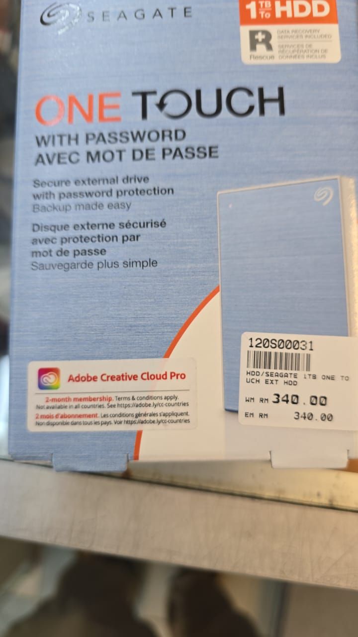 External Hard disk, capacity 2 Terabytes