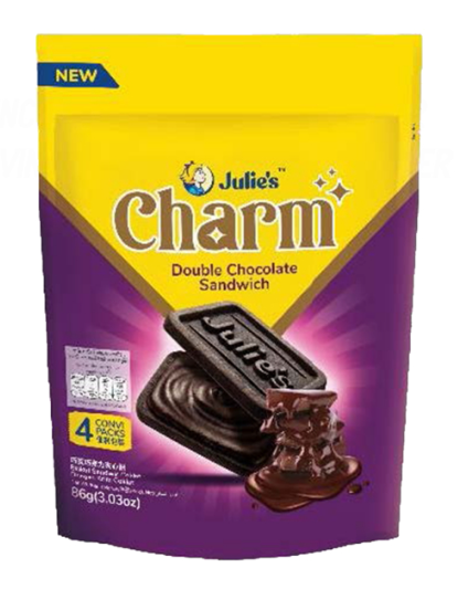 Julie’s Charm Double Chocolate Sandwich 86g X 24 PACKS