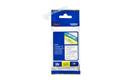 Brother TZe-135 White on Clear (12mm) Tapes