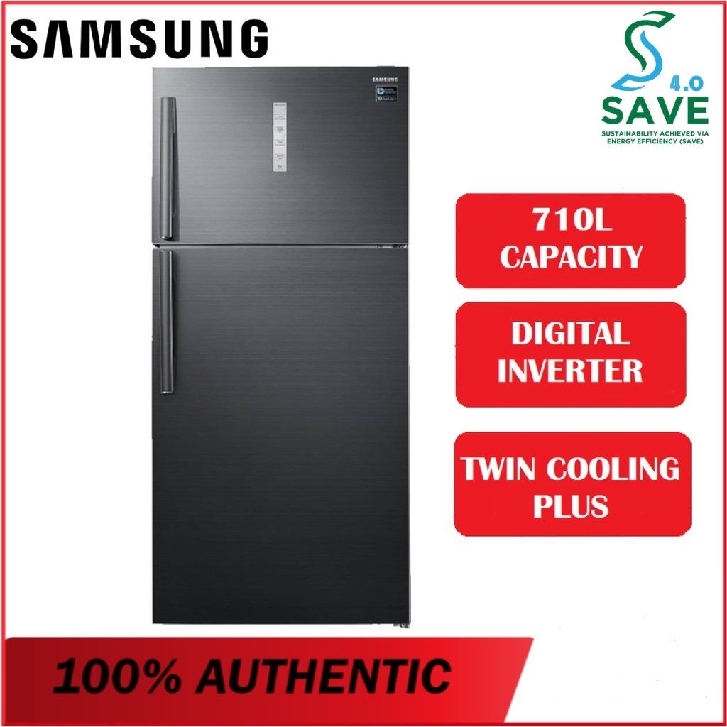SAMSUNG 710L RT62K7005BS/ ME Gross Refrigerator Inverter 2 Door